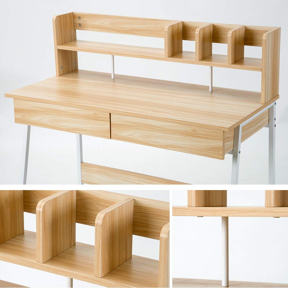 Amazon | ITWAZパソコンデスク 幅100×奥行48×高さ102.5cm 勉強机