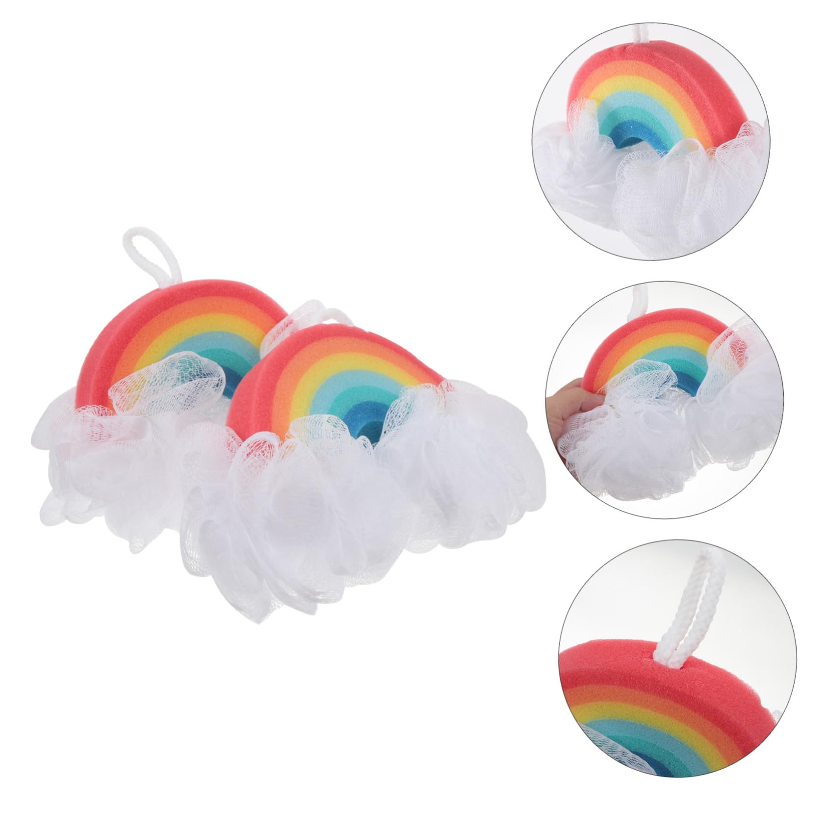 Esponja de Baño de Esponja Arcoíris 2 Piezas para Niños y Bebés