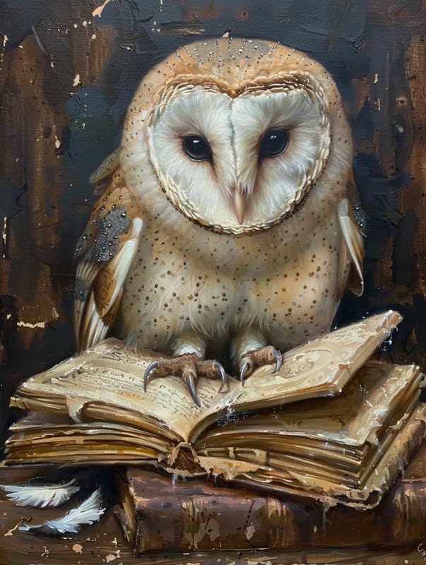 VAIIEYO Diamond Art Kits for Adults Owl, 5D Diamond Art Kit Bird Animal, DIY Paint with Round Full Drill Diamonds Gem Art for Home Wall Decoration Gift-16X20 Inch-285