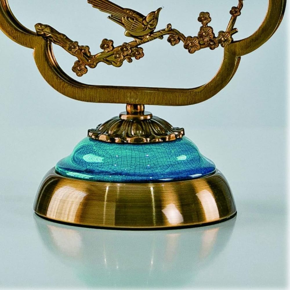 Desktop Clock Simple Style Living Room Table Clock/Porch Bedroom Desk Clock/Green Ceramic Clock, 16.1 Inch Creative Mantel Clock Tabletop Decorative Clock