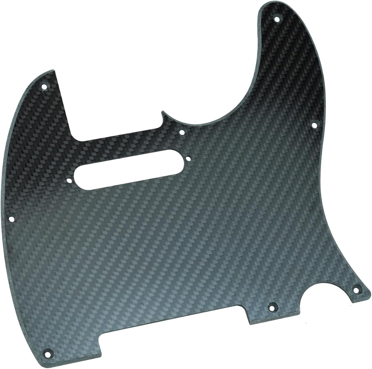 guyker 8-hole Guitar Pickguard Scratch Plate, Forged Carbon Fiber TL Pick Guard Electric Guitars Accessory Replacement Part, PG006 Black image 4