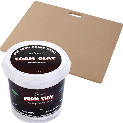 CALPALMY 300G Moldable Foam Clay White and 24x18 Clay Wedging