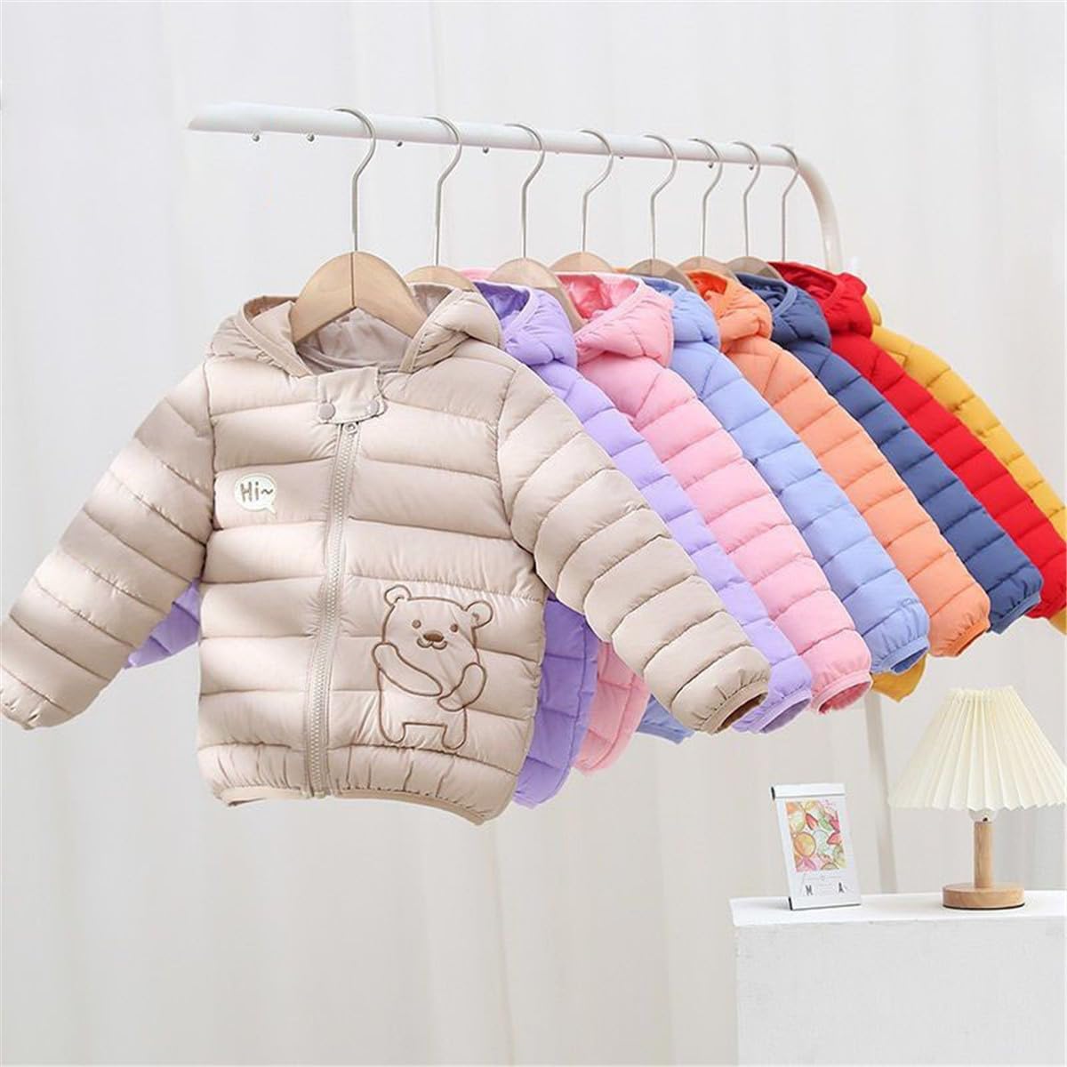 JELEUON Little Girls Boys Winter Warm Cartoon Zipper Hoodie Jacket Down Puffer Coat Outwear 73