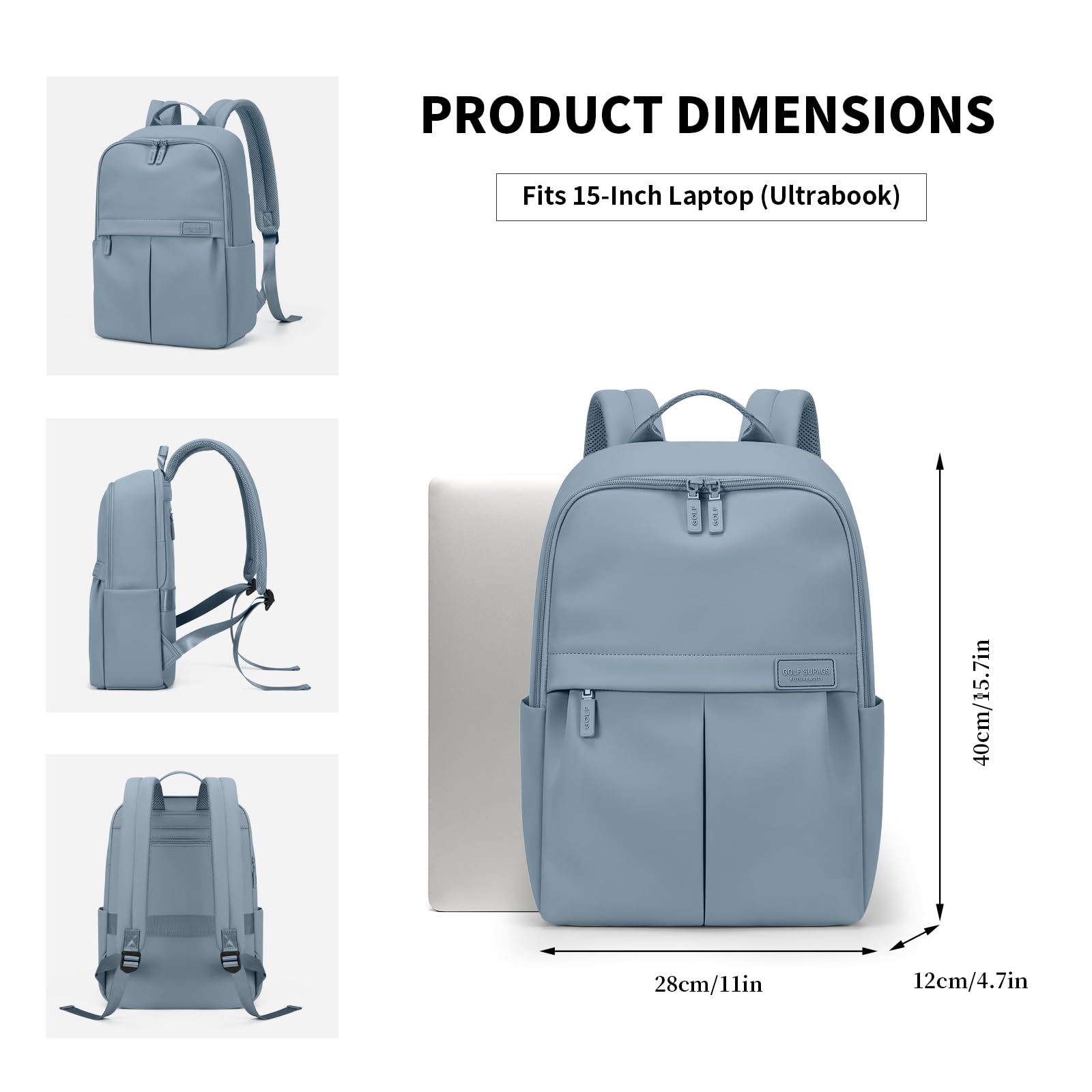 GOLF SUPAGS Zaino per Laptop per Donna Zaino Casual da Lavoro Viaggio per Insegnante Dottore Infermiera Borsa per Laptop