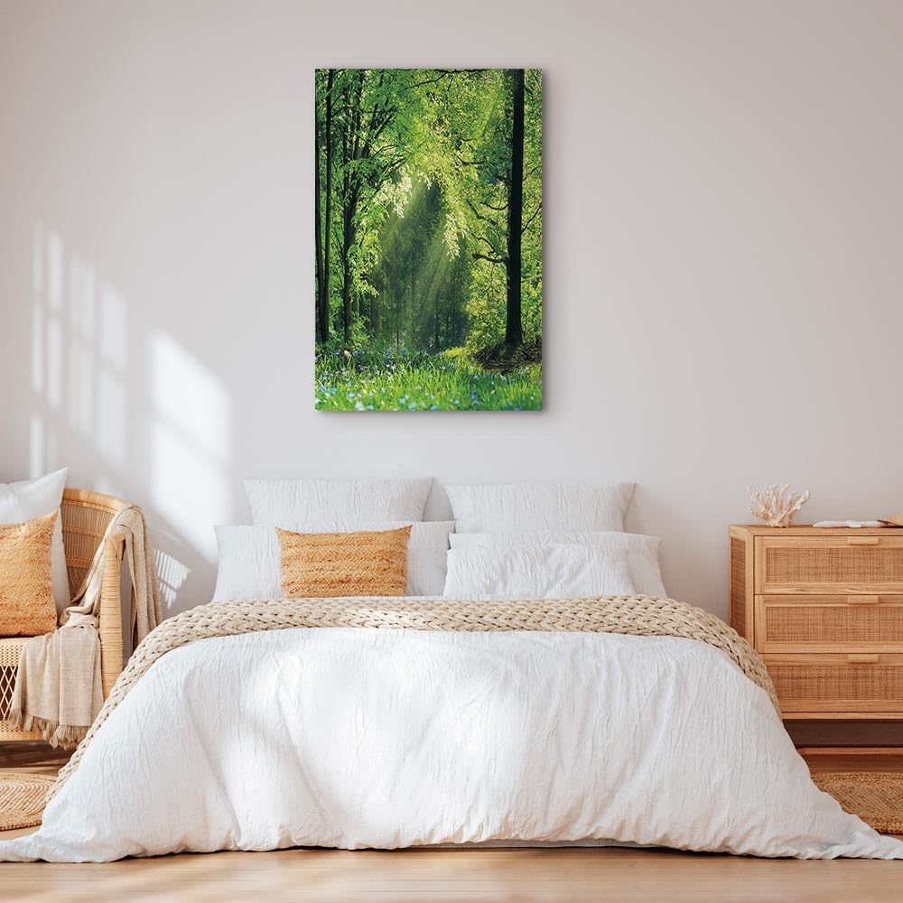 murando - Akustikbild Schalldämmung Bäume Wiese, 80x120 cm, 1-teilig, Büro | Verbessert Raumakustik, reduziert Hall, ideal fürs Büro oder Wohnzimmer, hochwertige Verarbeitung, schnelle Montage, stilvoll