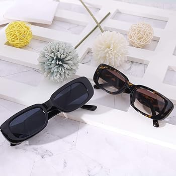 Amazon | BKpearl 2ピース 長方形サングラス UV 400メガネ