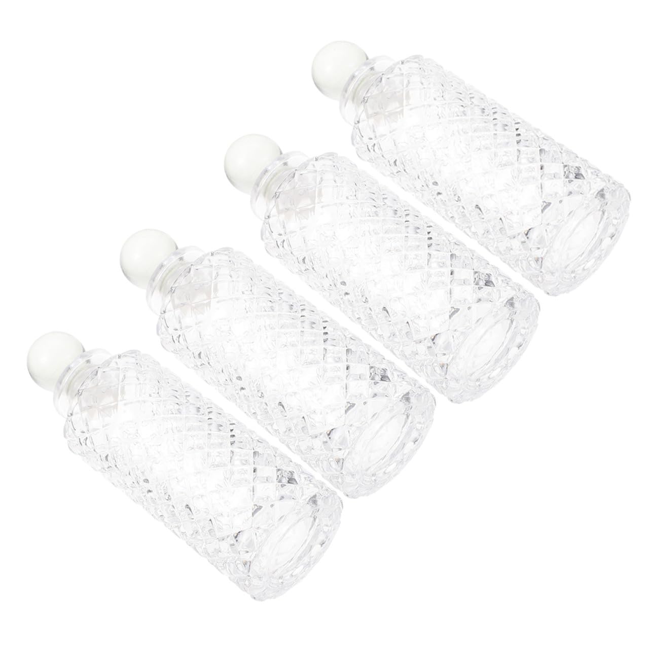 IMIKEYA 4 Pezzi Bottiglie Vetro 1 5 Litri in Vetro, Boccette Profumo da 150ml, Resistenti e Facili da Riporre, per Diffusore e Matrimonio