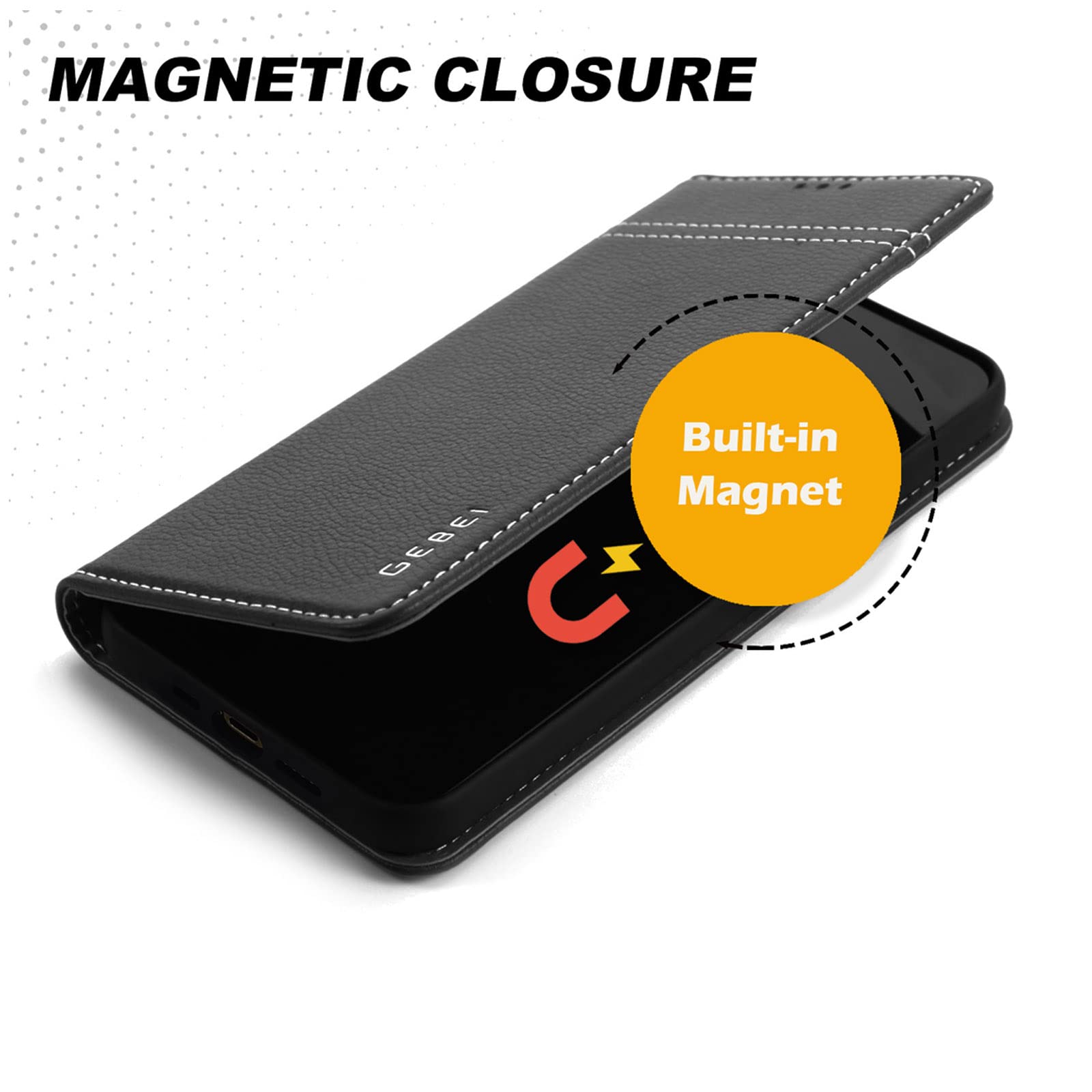 Custodia IPhone 14 Pro Max Clear View Con Specchio E Supporto: Pelle PU E PC - 4