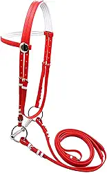 menolana Rédea de cavalo com rédea, cabresto, equipamento equestre, arreios, coleira, cabresto, corda para montaria em trilha