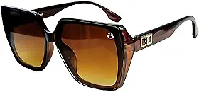 Óculos Sol Feminino Quadrado Original Proteção UV + Case Luxo Marrom Qualidade Premium Elegância