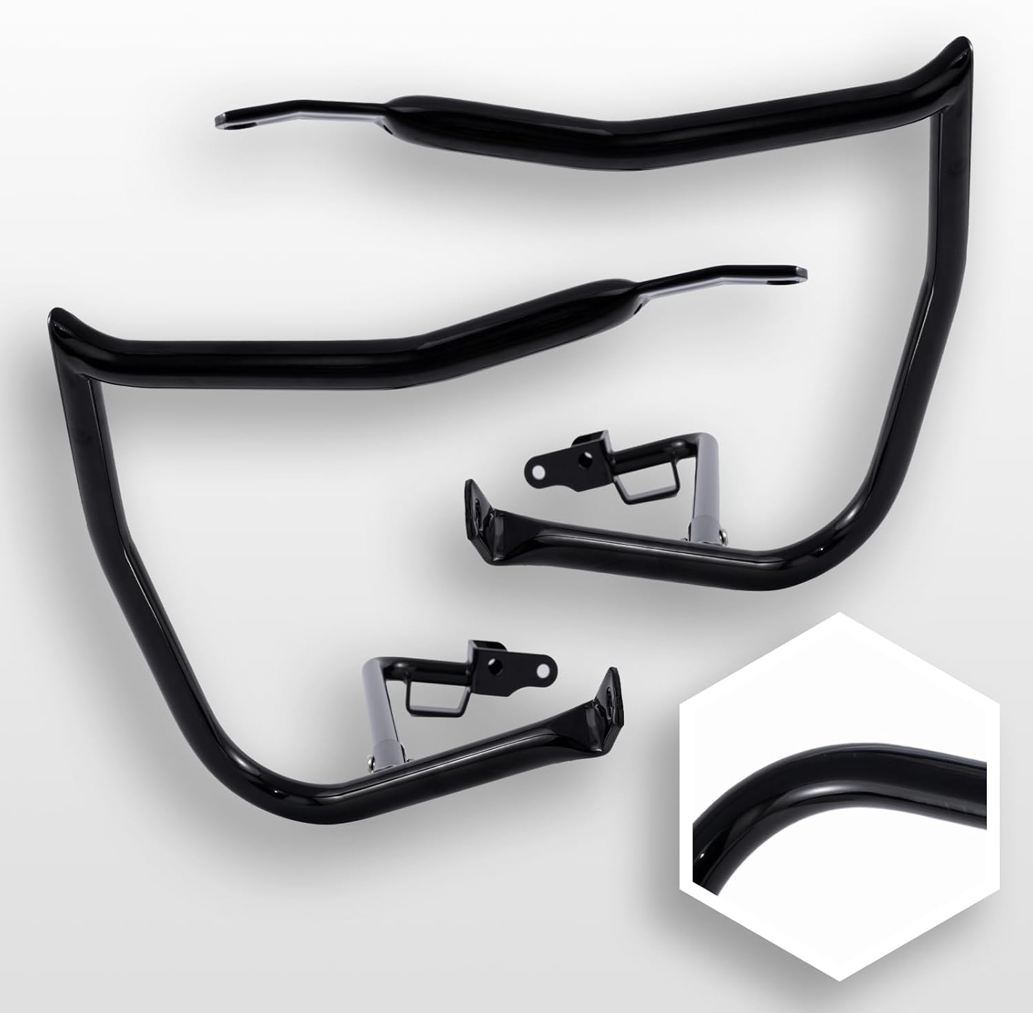Kinglemc Saddlebag Guard Bar Bracket for Harley Touring Road King Street Glide Road Glide Electra Glide 2014-2024