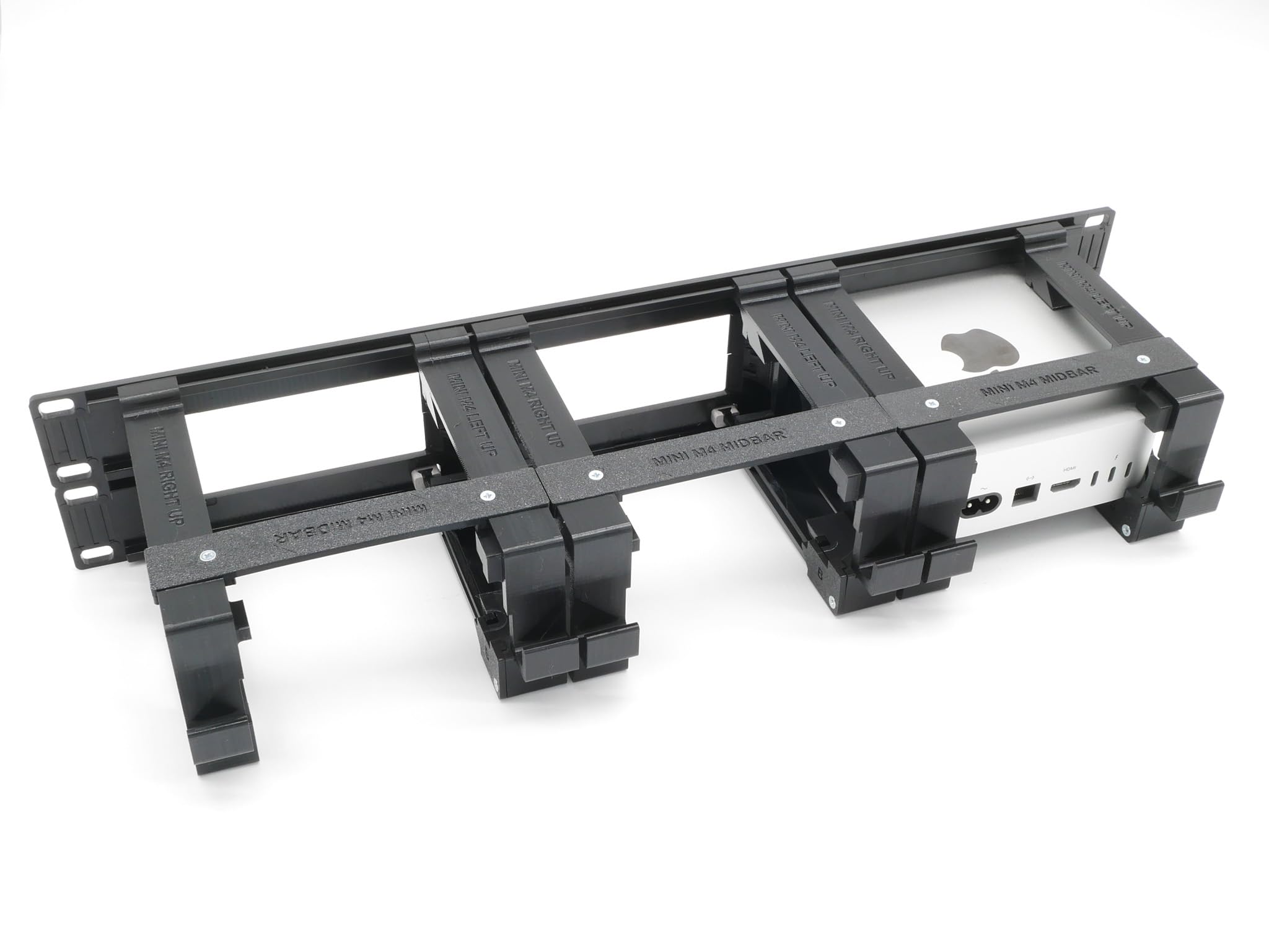 Rack Mount for 3X Apple Mac mini M4 with Remote on/Off Button no keystones