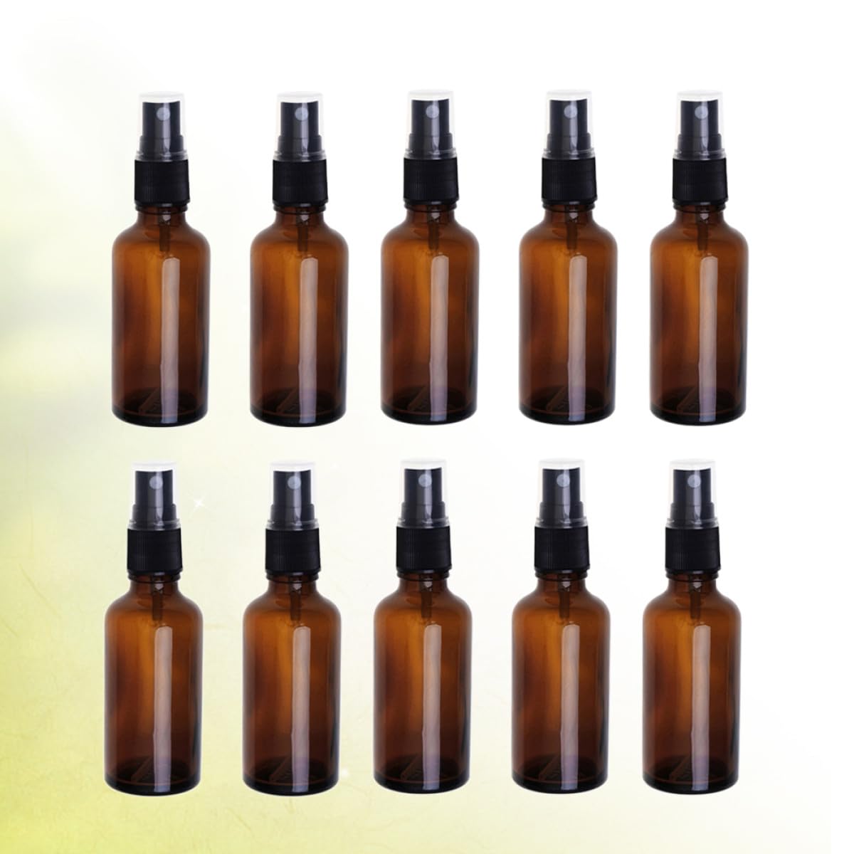 20stücke Sprühflasche Glas Braun Tragbar Leere Glasflasche mit Drucksprühfunktion Reisebehälter Kosmetikflasche für Ätherische Öle