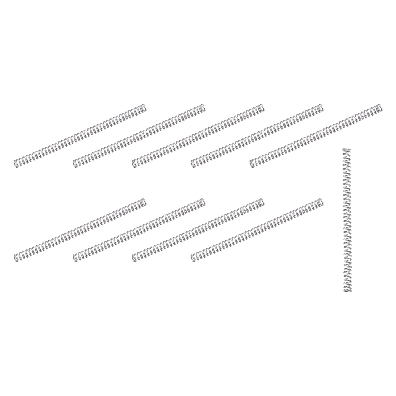 METALLIXITY Compression Springs (0.5x5mm OD,25mm Free Length) 20Pcs, 304 Stainless Steel Extension Spring - for Shop Home Repairs, DIY Projects, Silver Tone — Amazon image 9