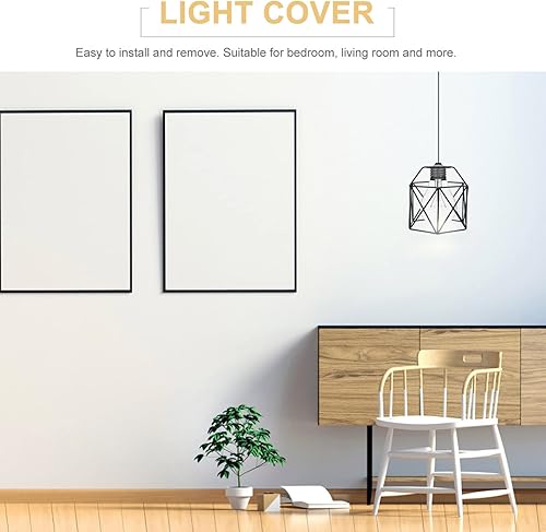 Miniatura 2 de Luces colgantes para restaurante, barra de cable de metal, accesorio de granja, decoración hueca, soportes de alambre, comedor de moda, guardia