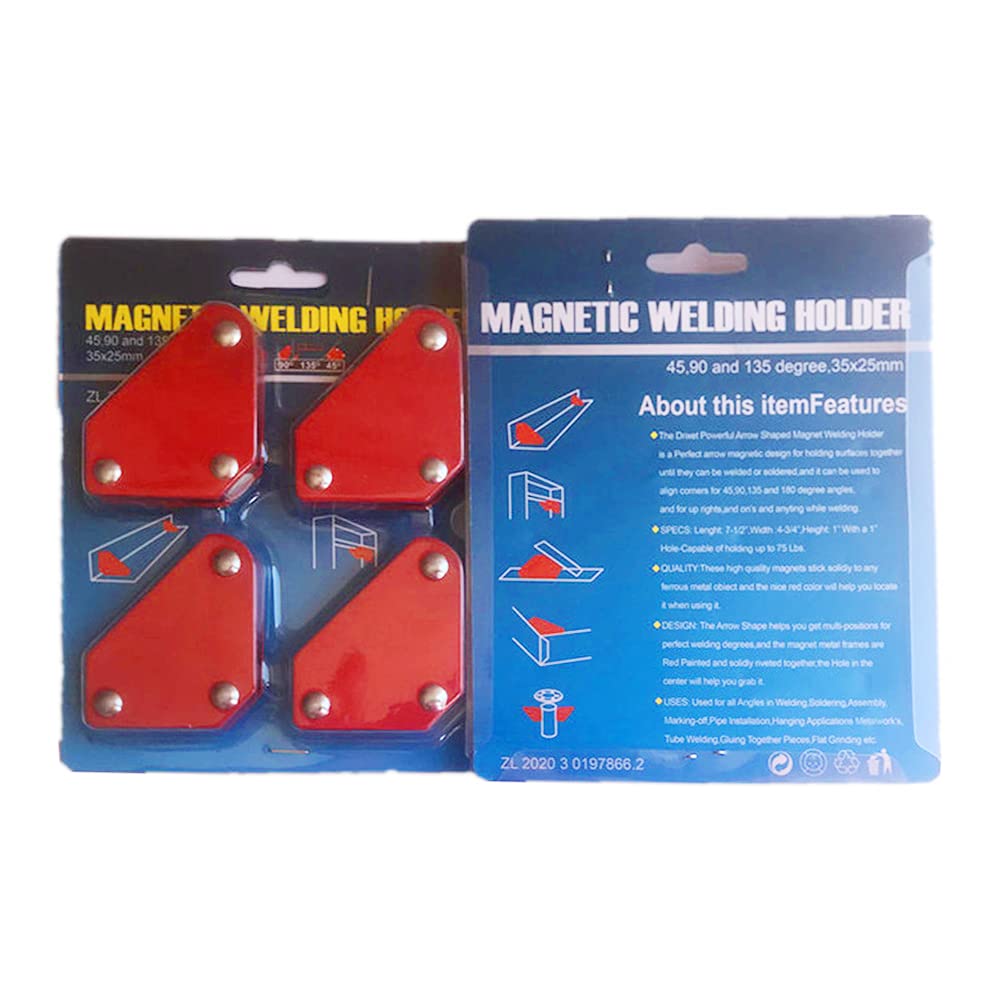 Herramientas y accesorios de soldadura Soporte de soldadura magnética de 4 unids, soldadura multi-ángulo Flecha Folleto de soldadura de imán fuerte, posicionador Herramienta de localización auxiliar,