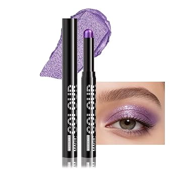 Cream Purple Eyeshadow Stick - Smudge Proof Sweat Proof Eye Pencil - No Sharpener Needed Twist Up - Long Wearing Vibrant Matte & Shimmer - Crease Resistant Eye Makeup 23#