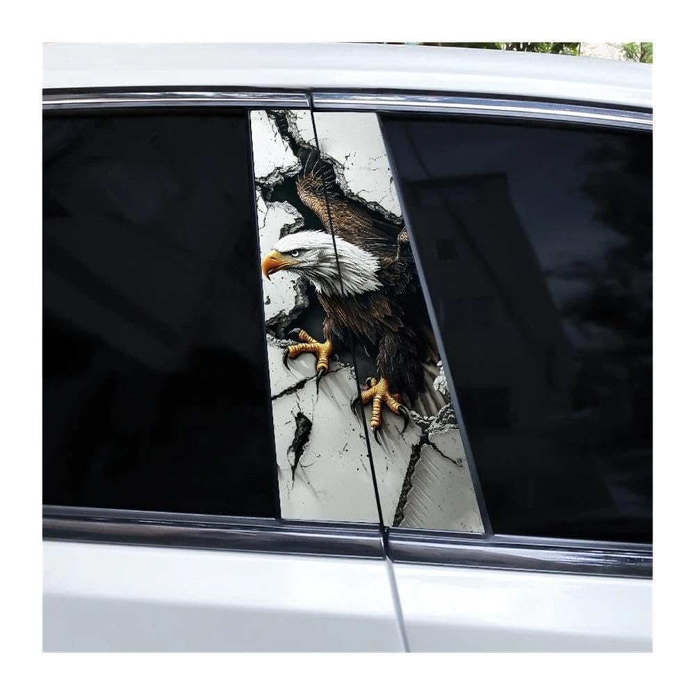 Bertdcx I Eagle Car Pillar Vinyl Sticker Waterproof For Car Center Pillar Decoration Auto Parts(I)