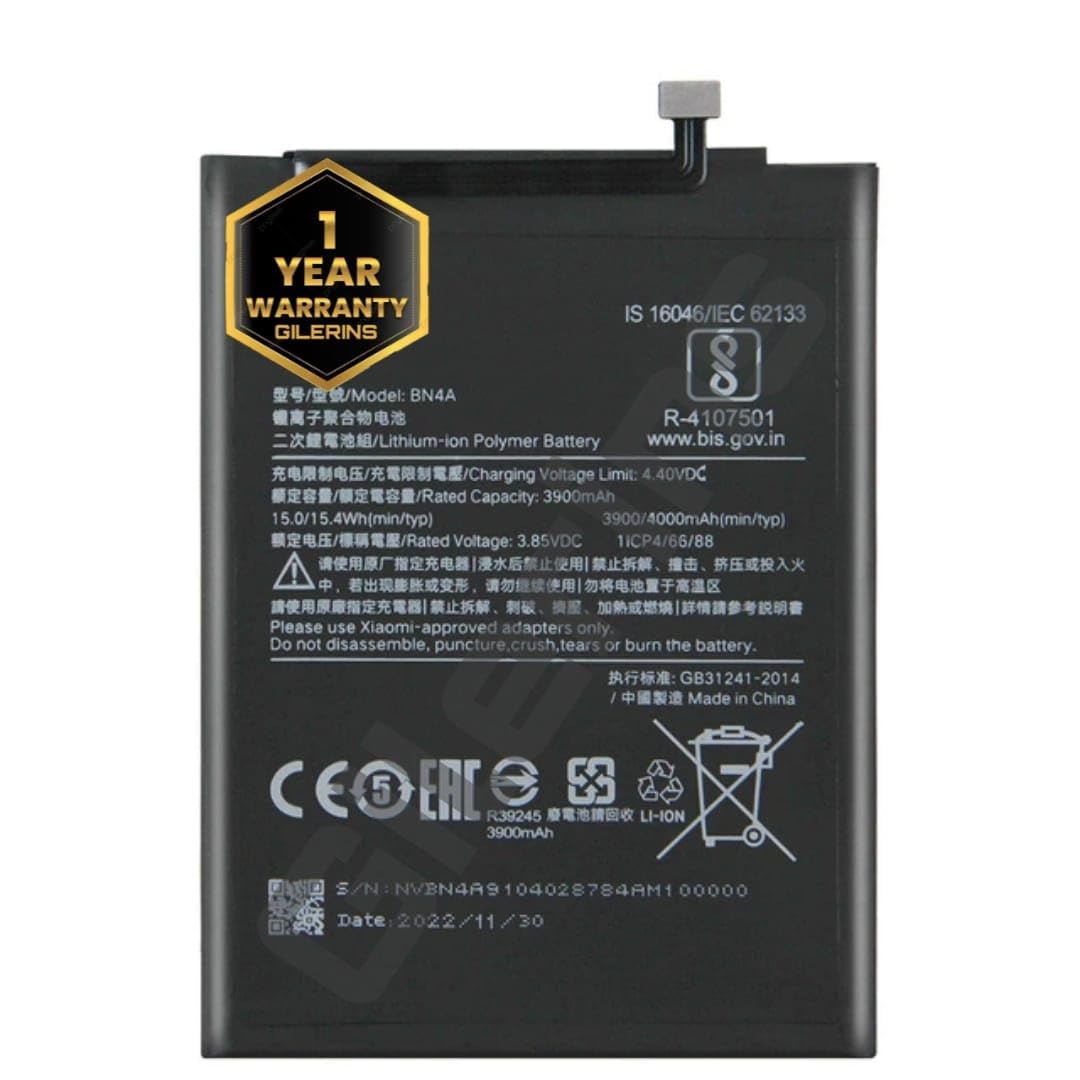 GILERINS® Original BN4A Battery for Redmi Note 7 Pro/7 / 7S / M1901F7C / M1901F7G / M1901F7S Battery with 1 Year Warranty**** (AA134)