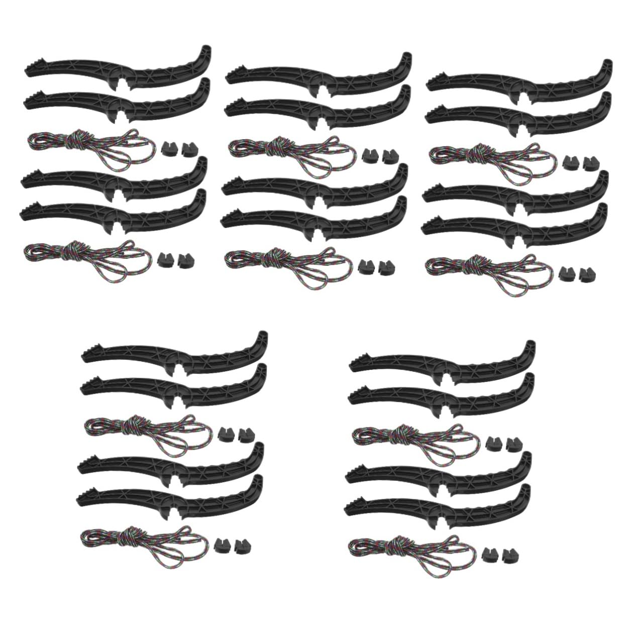 GANAZONO 10sets Professional Snowboard Brake Pad Handle Durable Plastic Ski Brake Levers Rope for Outdoor Skiing Accessories Easy Installation Comfortable Control