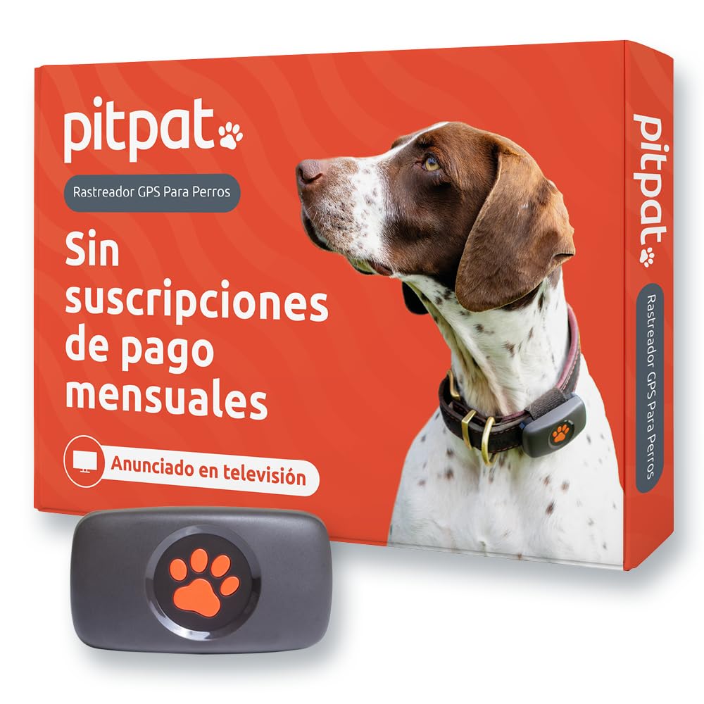 PitPat PitPat Localizador GPS Perros - Sin Suscripción - Rastreador De Actividad Inteligente, Rastreo Vía Satélite con Alcance Ilimitado - Rastreador De Mascotas 100% Impermeable (Negro)