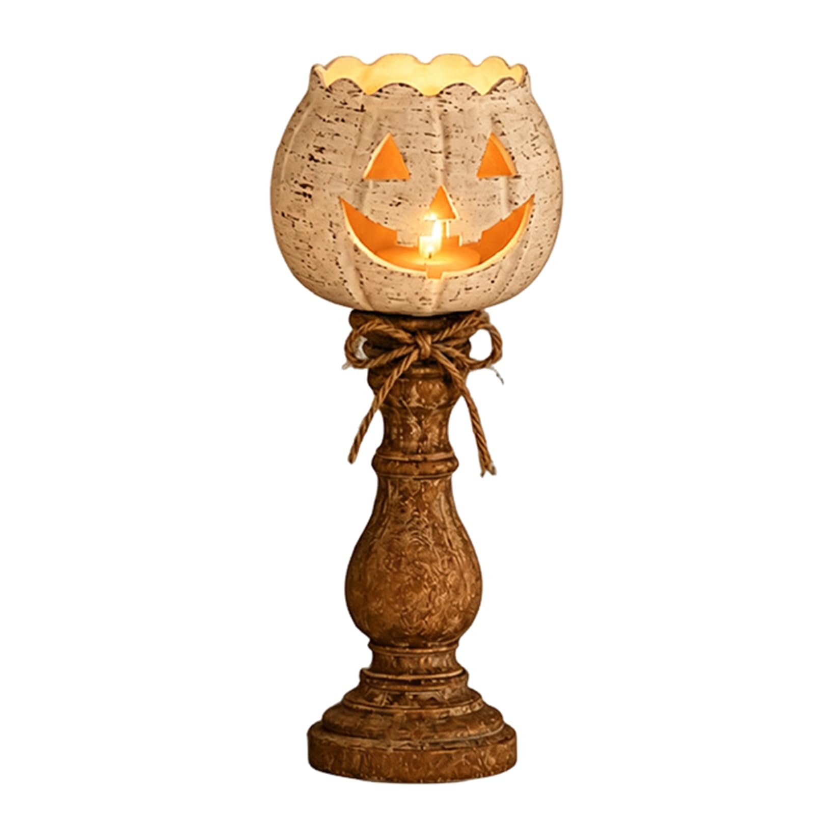 Farmhouse Halloween Pumpkin Tea Candlestick,Pumpkin Tea Candlestick Set