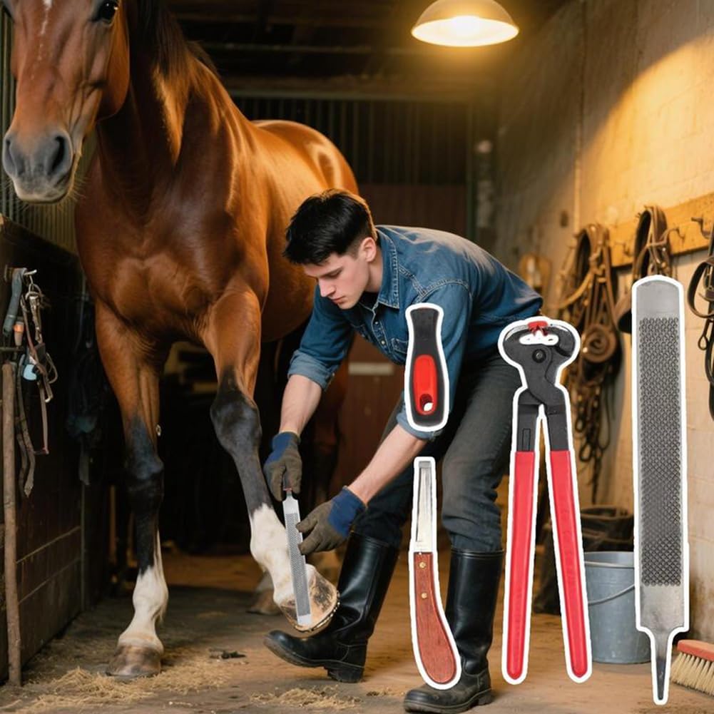 Trimmer per Zoccoli di Capra, Unghie Equine per la Toelettatura e Il Taglio del Bestiame, Set di Strumenti per Dettagli.