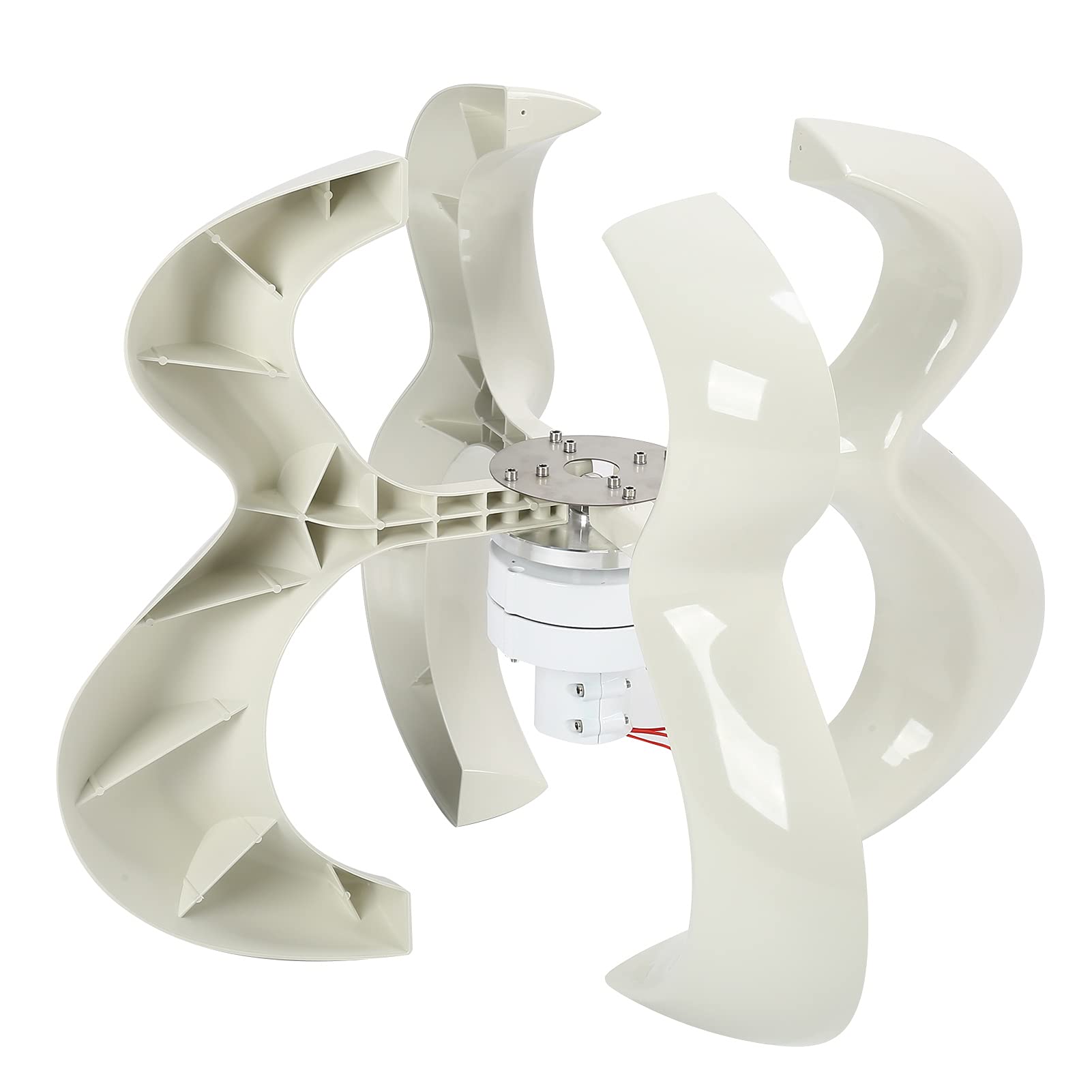 Fafeicy Generatore Eolico Verticale 600W Tipo Zucca 4 Pale (48V)