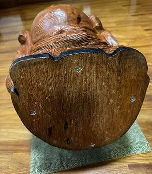 Amazon.co.jp: 銘木屋久杉 布袋様 国産無垢 置物 縁起物