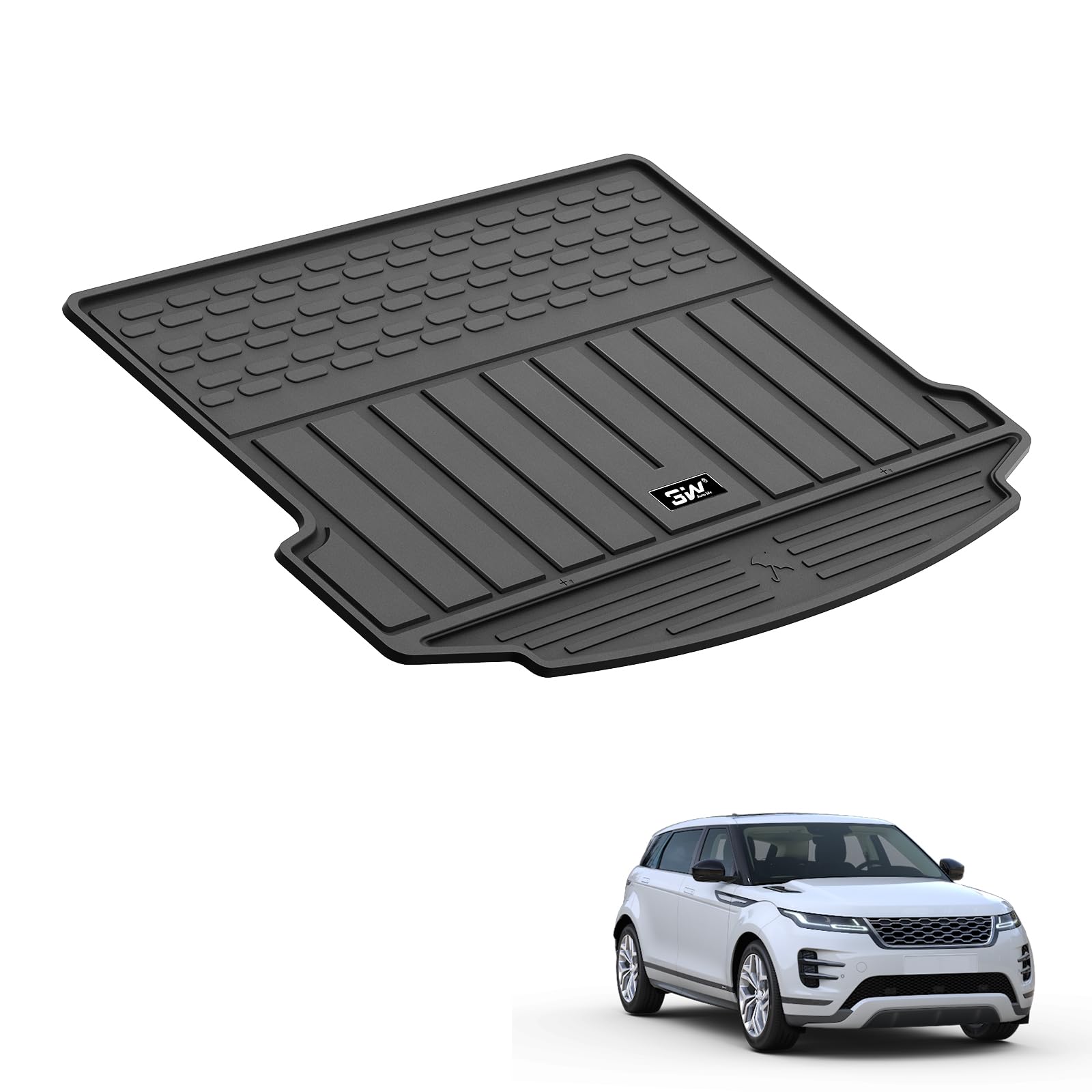 3W Tappetino per Bagagliaio Adatto a Range Rover EVOQUE L551 2020-2025 2026, Impermeabile Tappeto bagagliaio Posteriore Protezione in TPE Vasca Baule