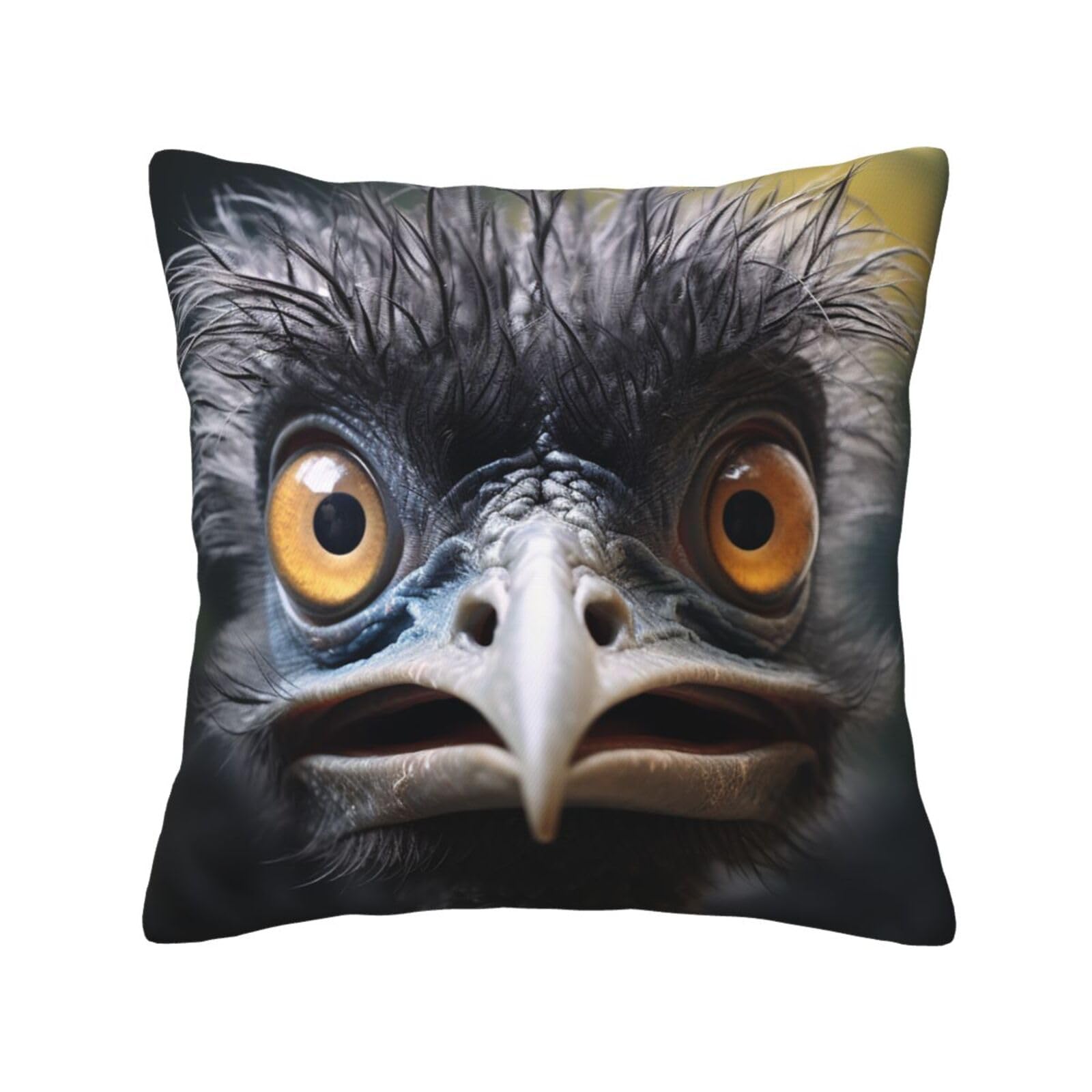 FodPand Emu Throw Pillow Covers 12"X12" Super Soft Cozy Pillows Case Morden Decorative Cushion Cover for Sofa Couch Bed Home Decor