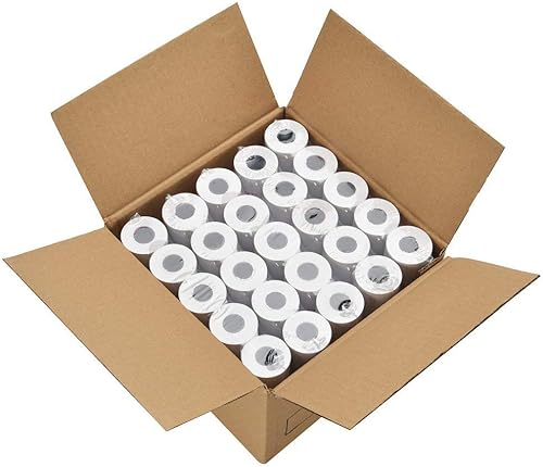 LabelMore Papel térmico de recibo de 2 14 pulgadas x 50 pies, rollos de papel térmico para tarjetas de crédito, rollo de caja registradora, papel de LabelMore Papel térmico de recibo de 2 14 pulgadas x 50 pies, rollos de papel térmico para tarjetas de crédito, rollo de caja registradora, papel de