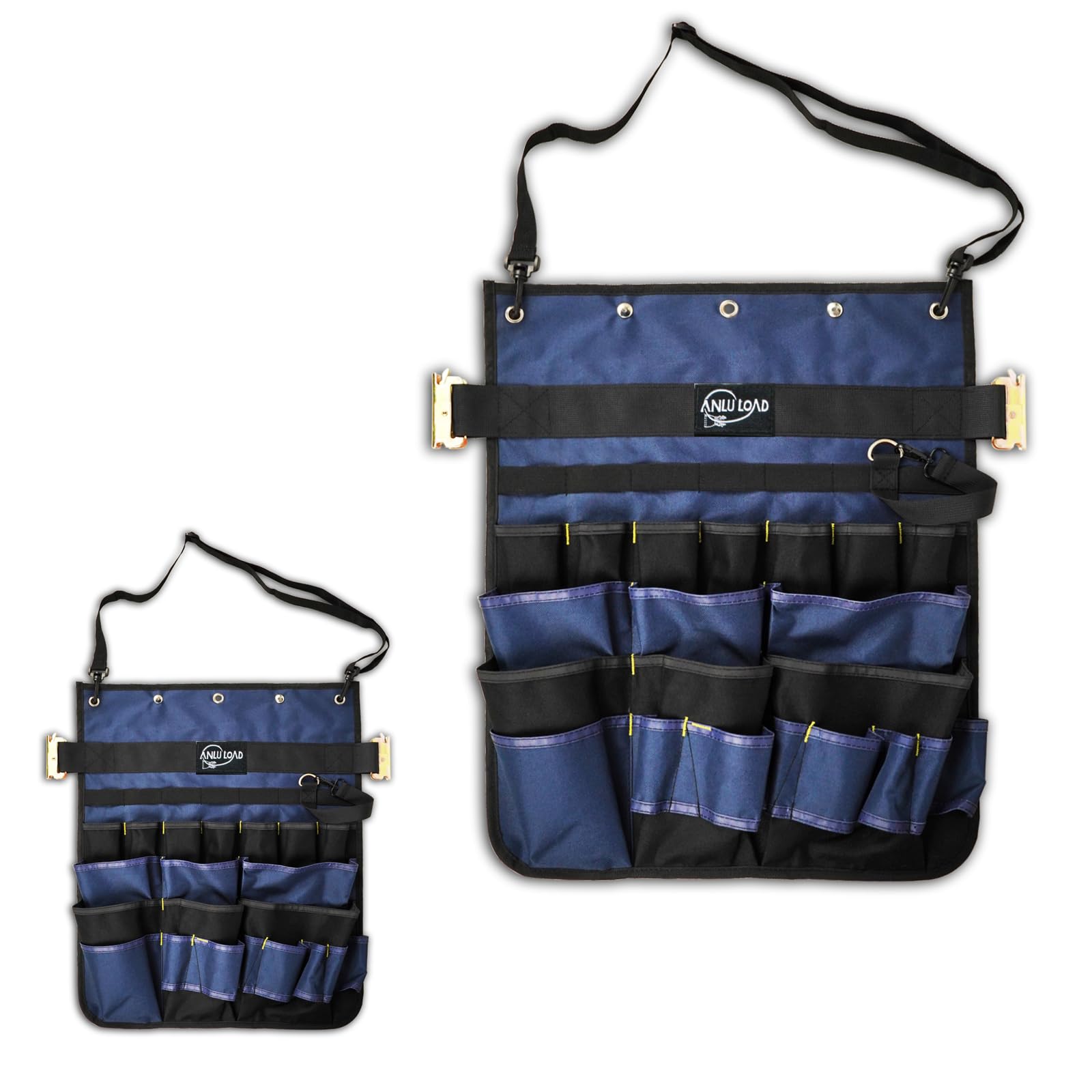 ANLULOAD E-Track Hanging Tool Organizer,Shoulder Strap Tool Organizer,E Track Accessories for Flatbed Enclosed Trailers,Garages,Tool Room.2PACK