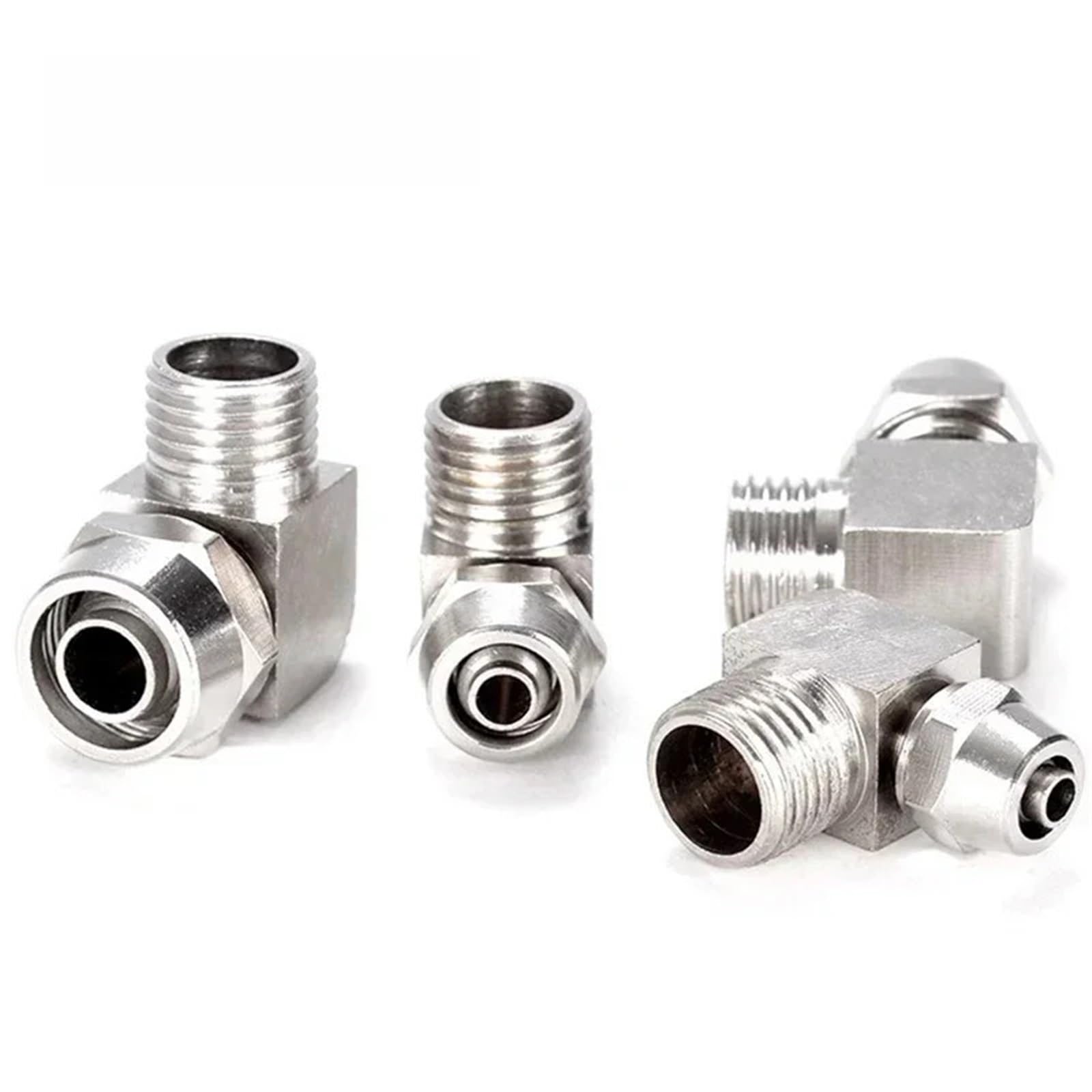 Conector rápido neumático KPL de cobre niquelado con rosca de 1/4 para compresor de aire