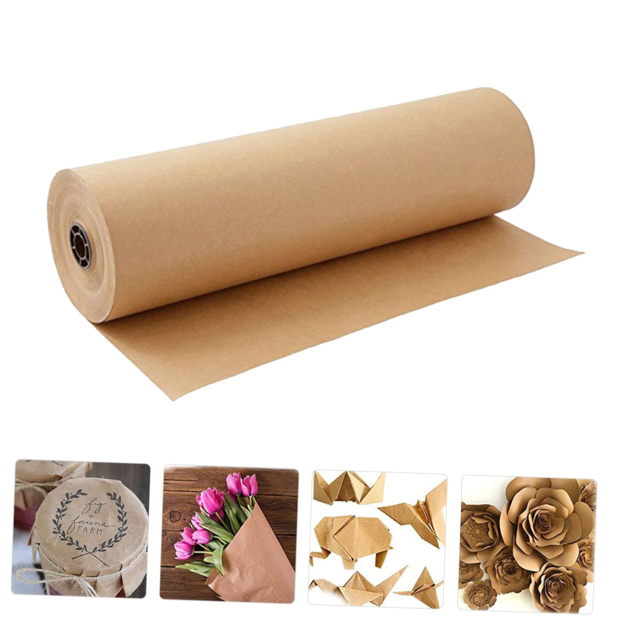1 Rolle Braunes Packpapier aus Kraftpapier für Geschenkverpackung