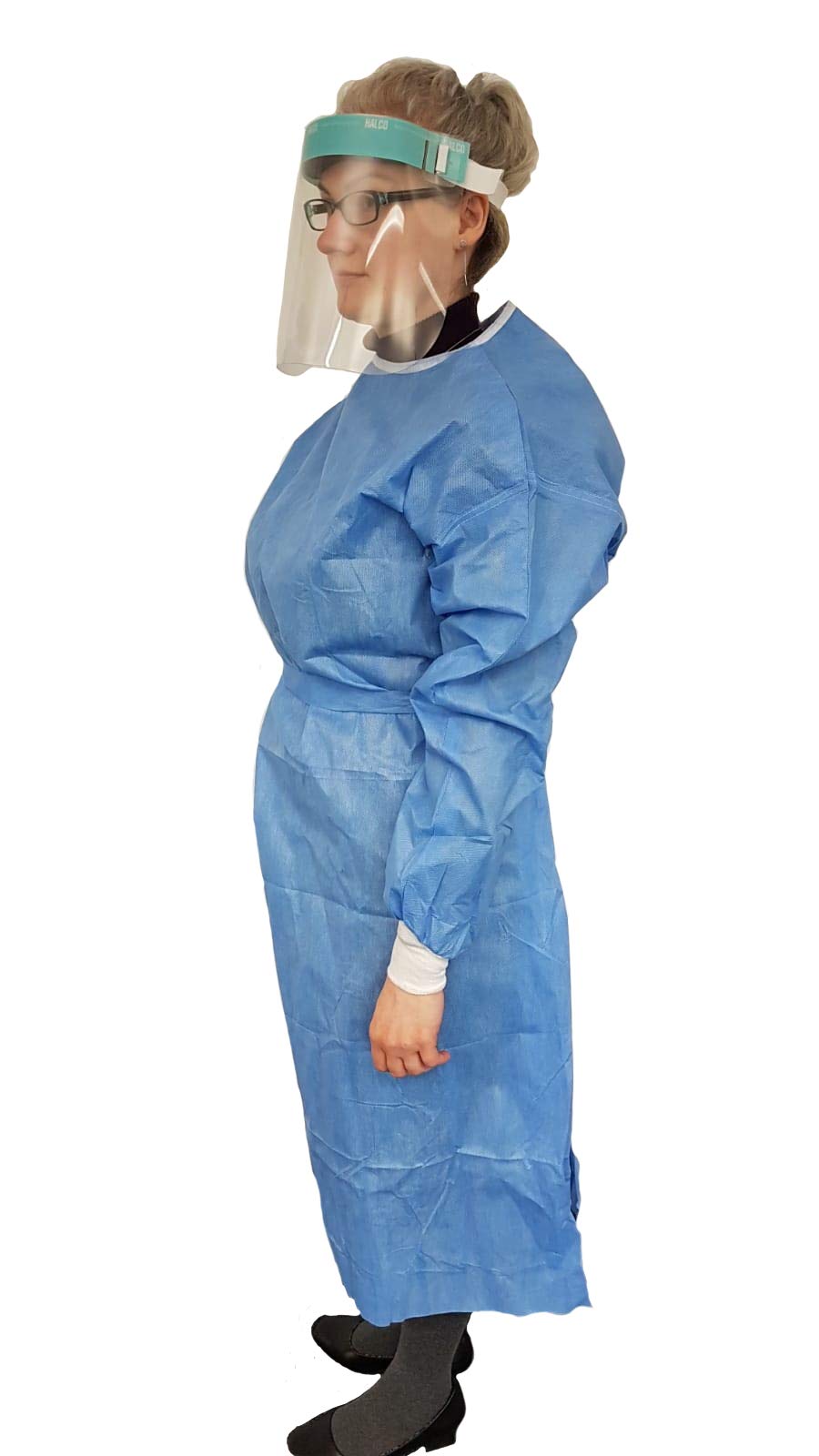 SMS Blouse chirurgicale standard non stérile pour dentiste/physiothérapeute Bleu XL