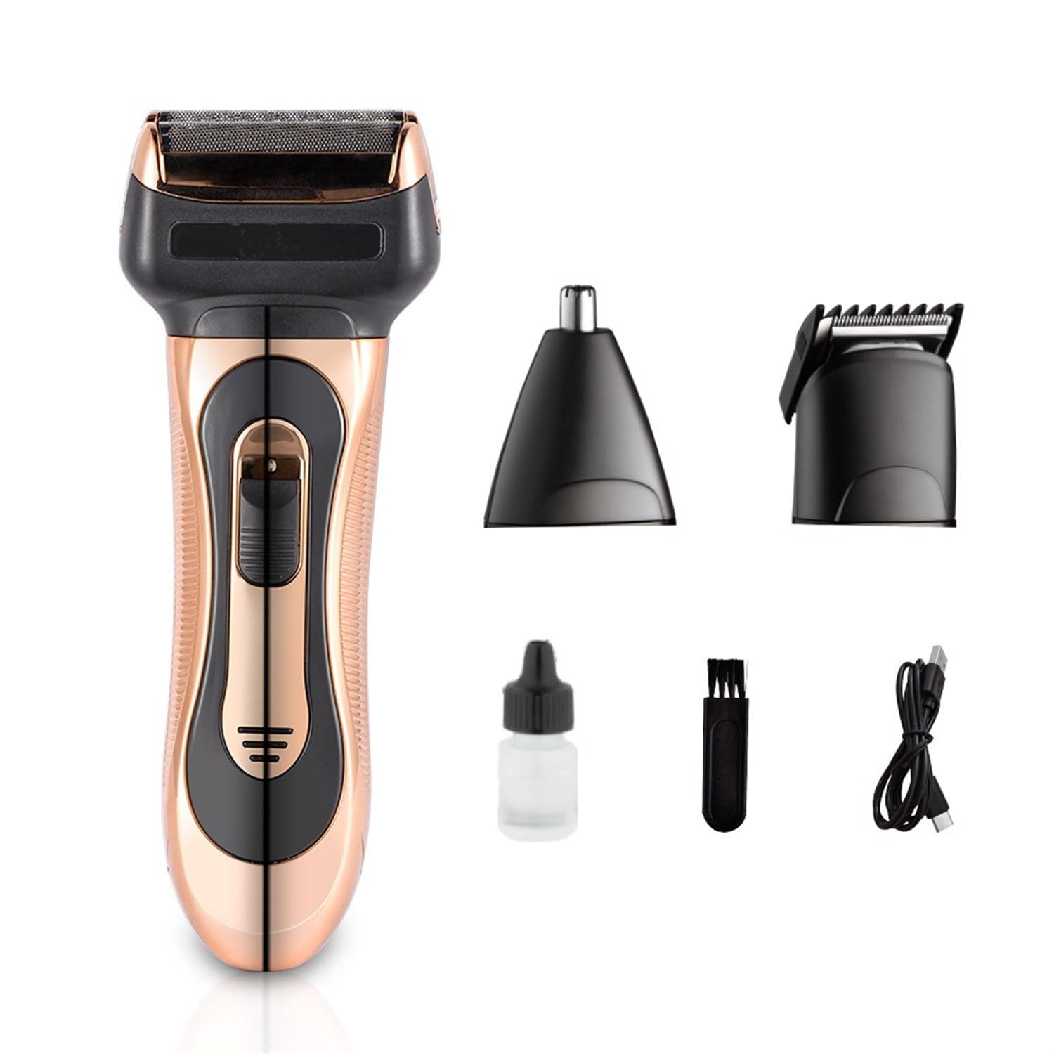 Regolabarba professionale e tagliacapelli, batteria a lunga durata, interfaccia USB, kit 6 in 1 per toelettatura da uomo