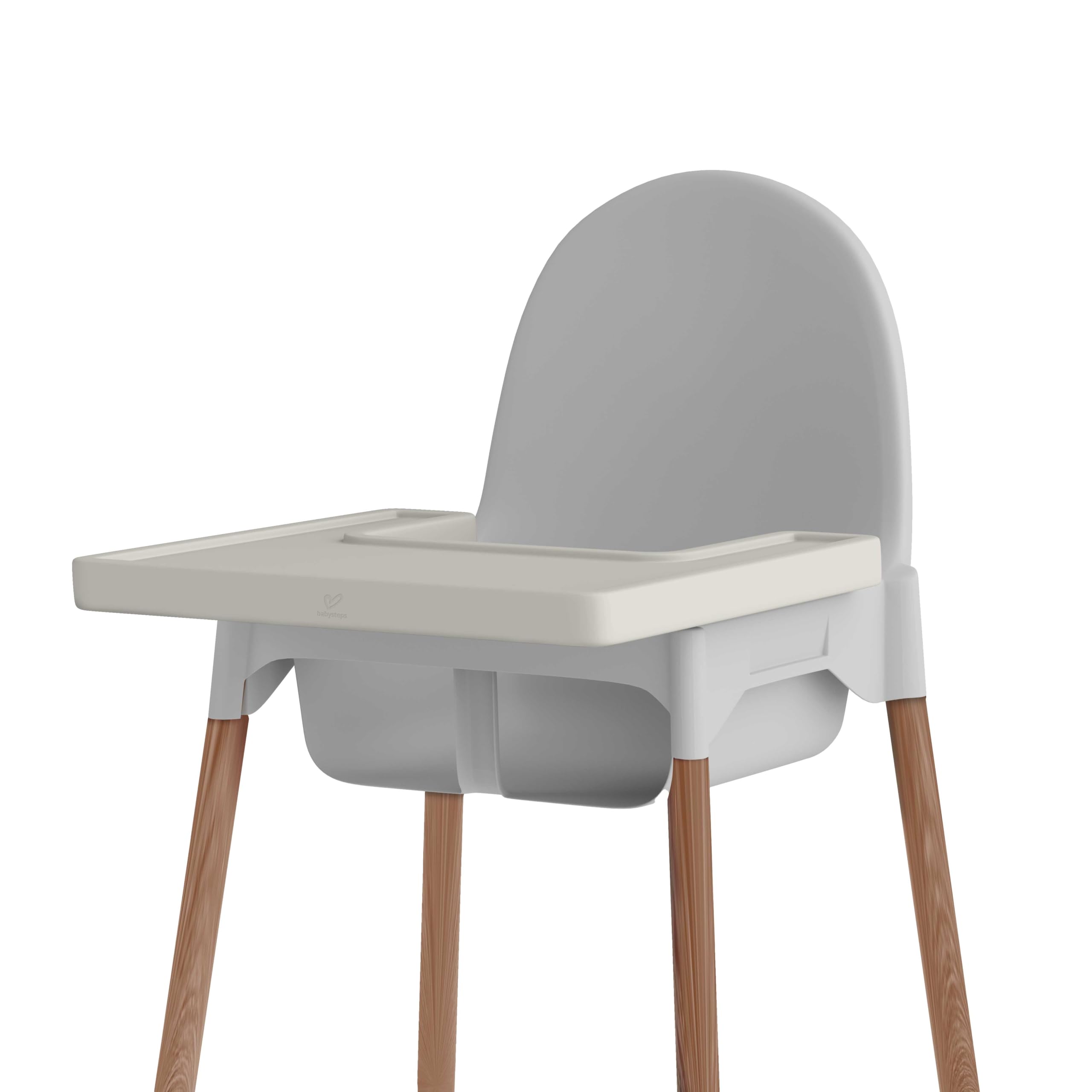 Alfombrilla de silicona para bebé, compatible con trona IKEA, accesorio para trona Antilop, inserto de silicona BabySteps impermeable y antideslizante para niños (Ivory)