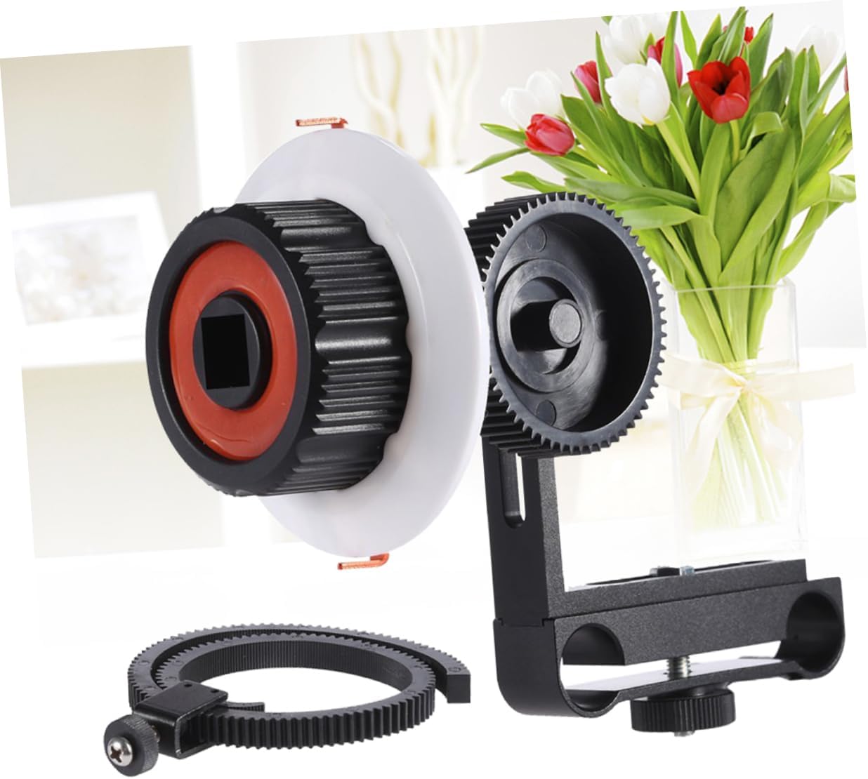 Aluminum Alloy Follow Focus Rig for ILCD Cameras Precision Kit with Follow Ring for Filmmakers and Photographers