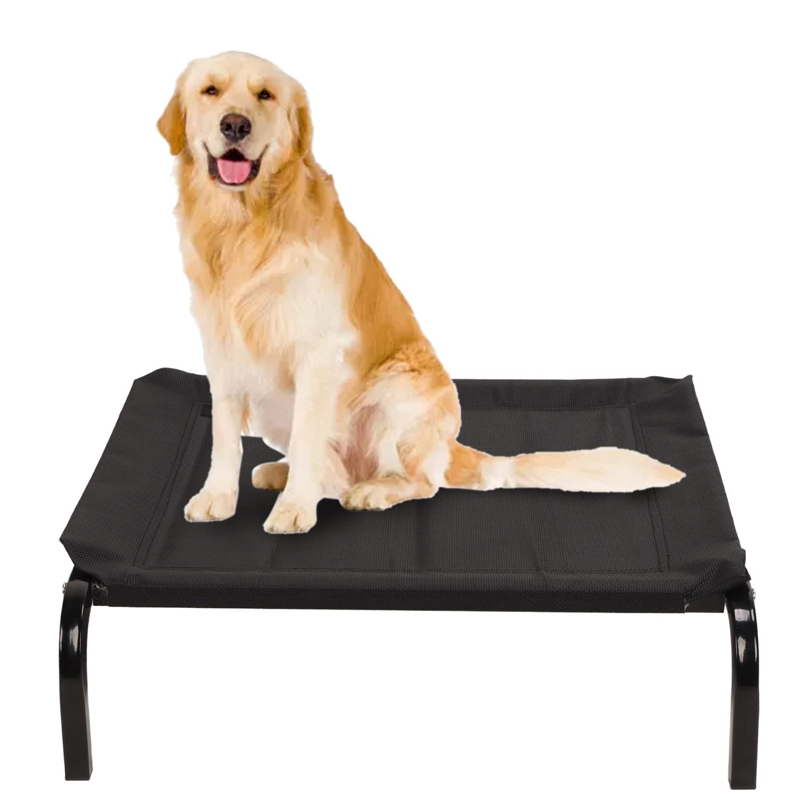 Amazon | 高架犬用ベッド、ポータブル高床式犬用ベッド、屋内、屋外