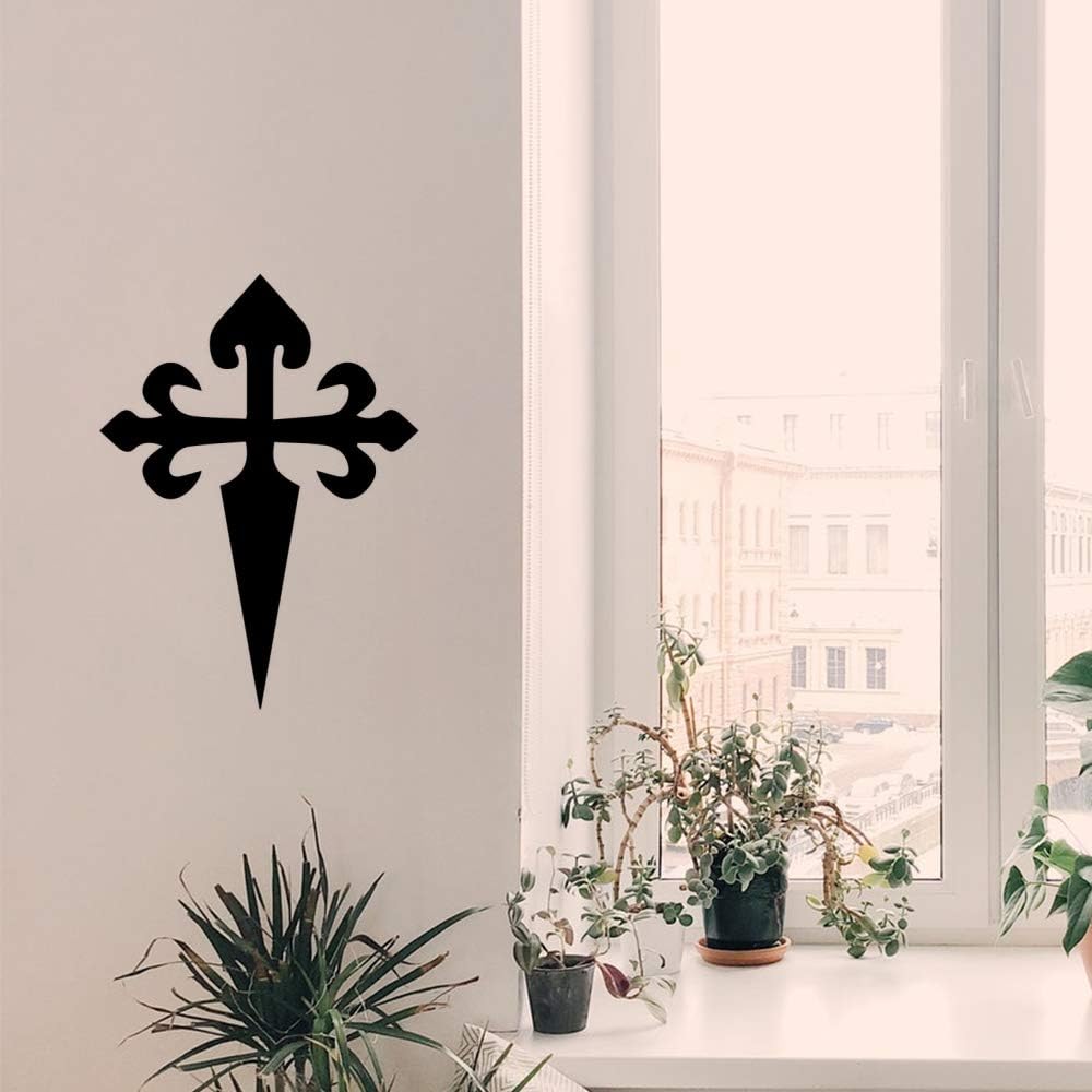 Gadgets Wrap Wall Decals 29CM Wall Stickers Black Color - (Saint James Santiago Cross)