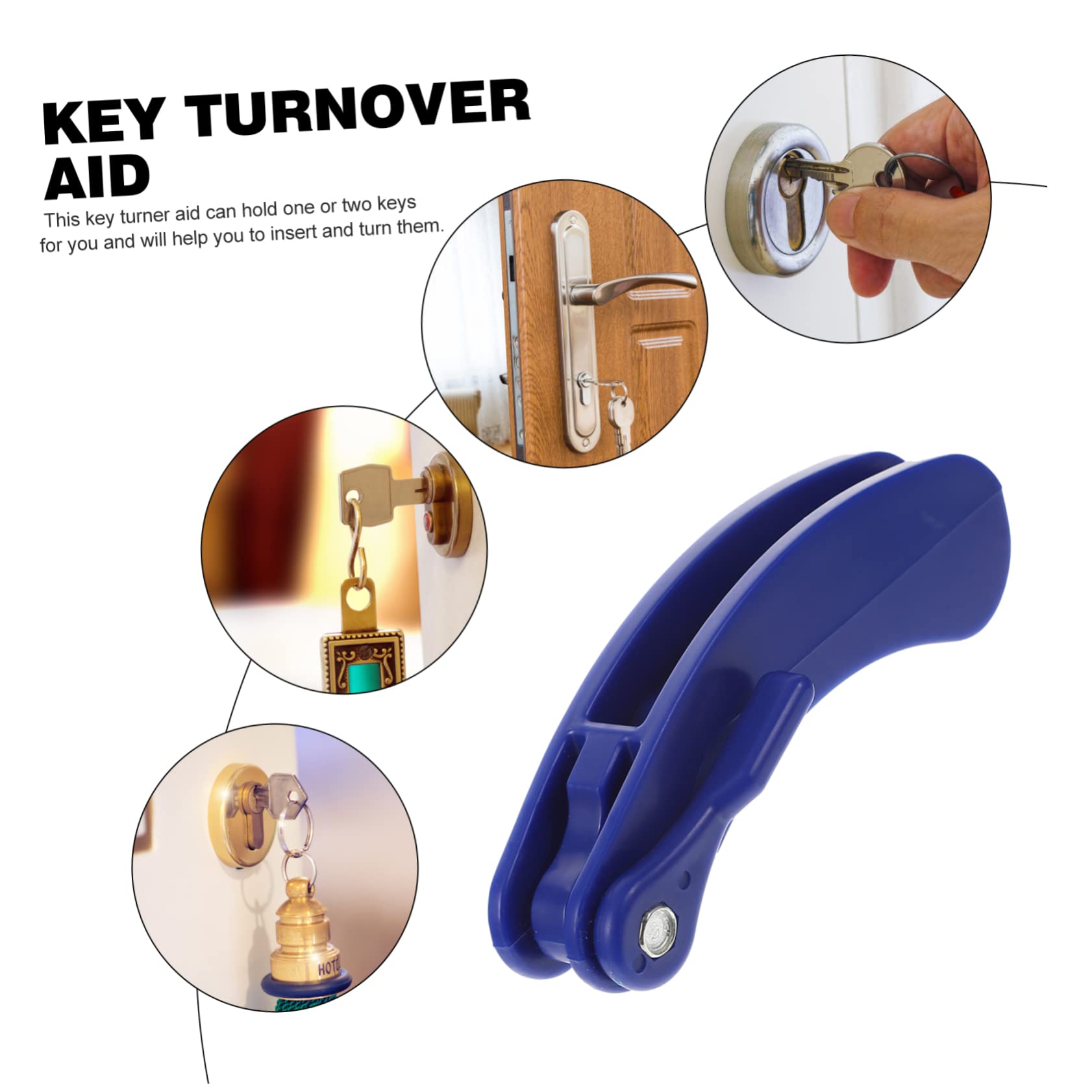 FRCOLOR Key Transfer Assistant Plastic Key Turning Aid Elderly Key Turner Key Aid Turner Key Turn Assistance Elderly Two Key Turner Plastic Key Turner Elderly Key Turning Aid