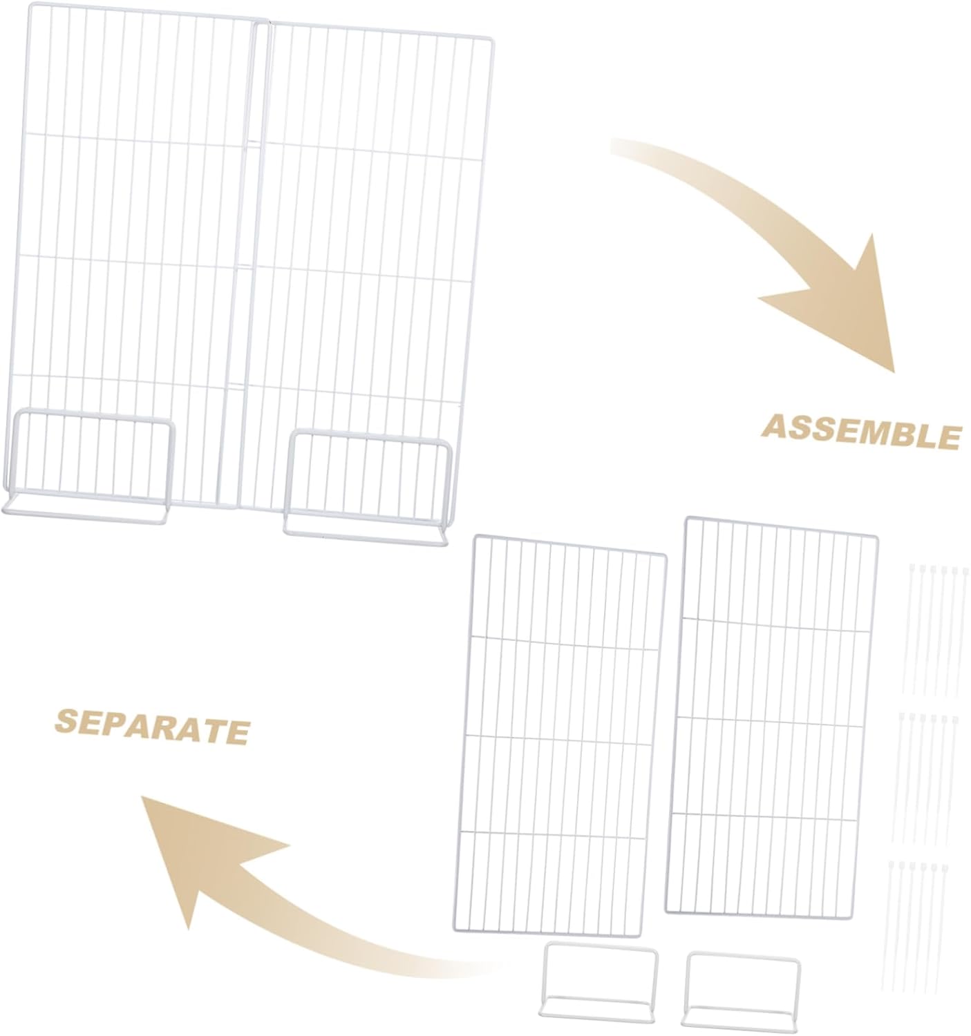 Adjustable Wire Freezer Shelf Divider Iron Partition for Efficient Food Storage Organization Refrigerator Nonslip Pattern for Secure Keeping Cold Resistant Material Easy to Clean