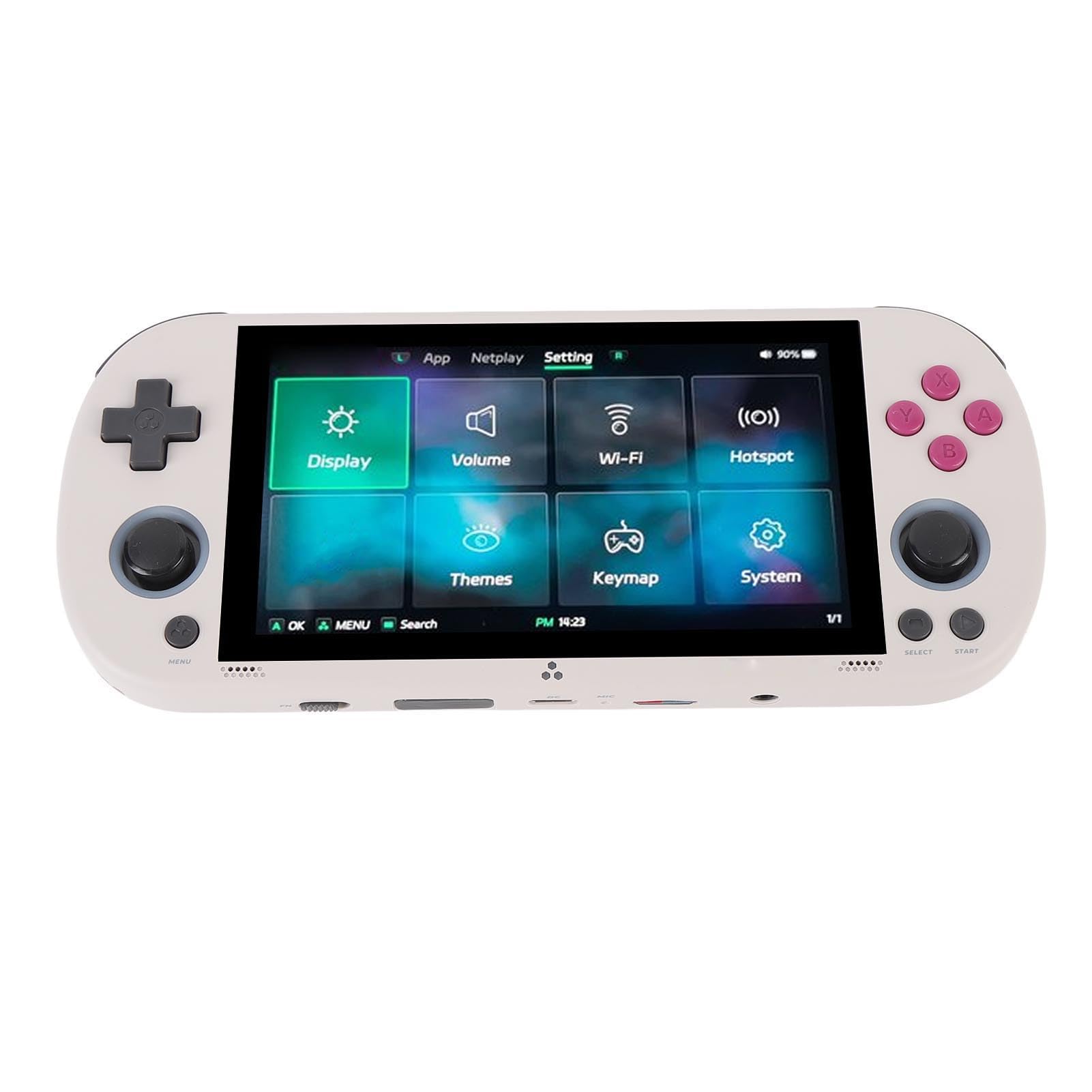 CHICIRIS Console di Gioco retrò Portatile Portatile Schermo IPS da 4,96 Pollici per Un'esperienza di Gioco Classica Supporta 28 Emulatori e Contenuti Multimediali (GRAY)
