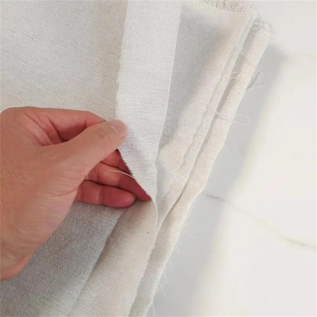 Tela de lino y algodón blanco de 1,5/2,5/3,5 m de ancho, 1,6 m de ancho, para costura, para decoración del hogar, accesorios de manualidades