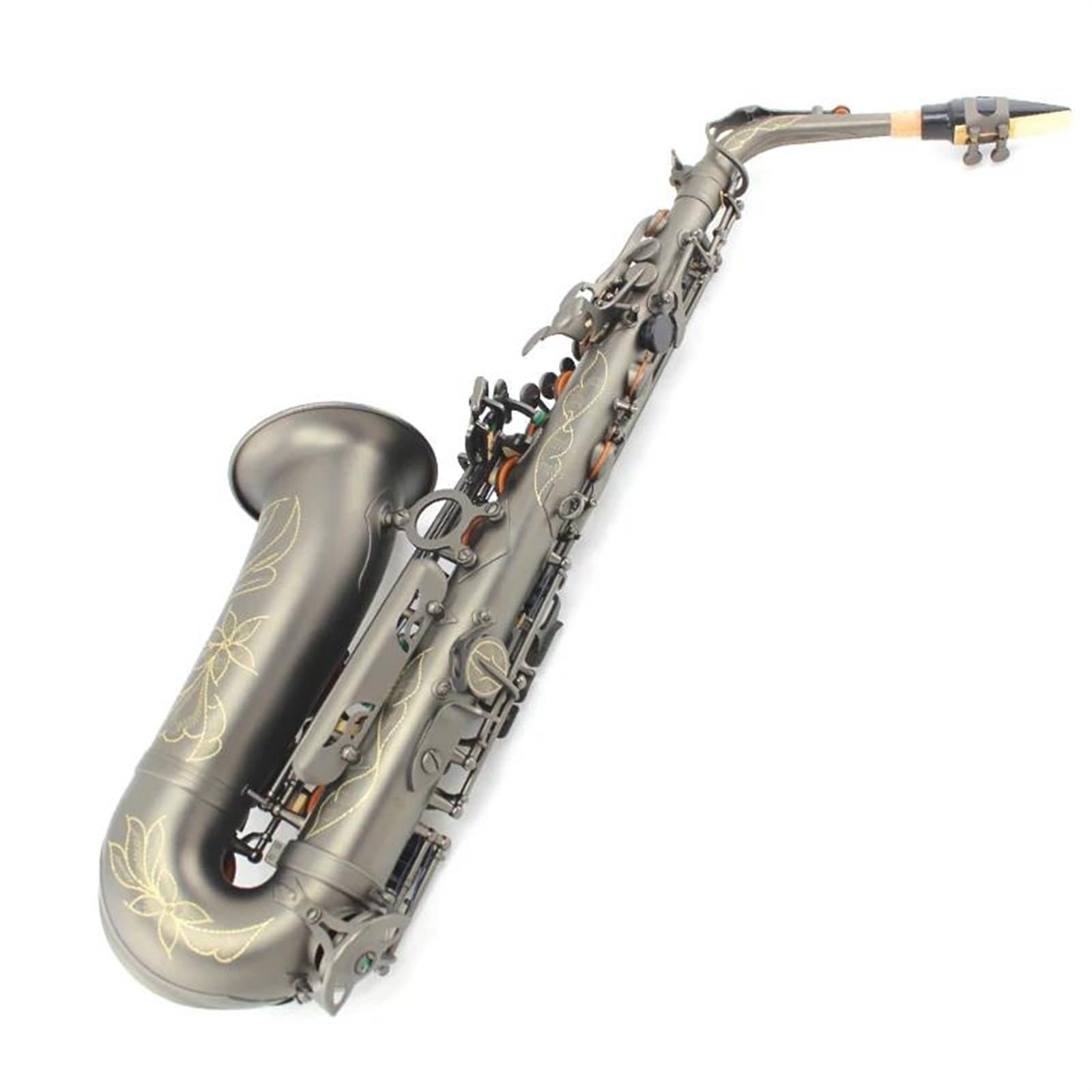 Profesjonalny Saksofon Matowy Czarny Nikiel Złoty Eb Z Akcesoriami Instrumenty Muzyczne profesjonalny Saksofon