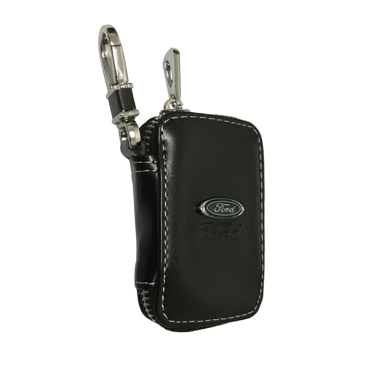 Amazon Co Jp Cview 車用キーウォレット ジッパーケース ブラックレザー 車家 オフィス キーチェーン コインホルダー メタルフックバッグコレクション フォード車 自動車愛好家向け 車 バイク