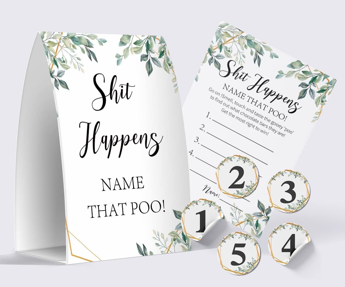 Shit Happens Name That Poo - Dirty Diaper game, Baby Shower Games The Sweet Name That Poo/sh004A