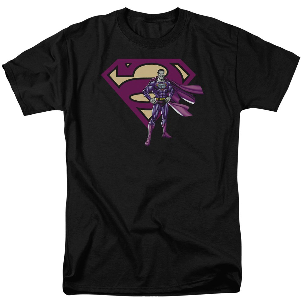 Superman - - Bizarro y del logotipo de adulto T-Shirt En Negro