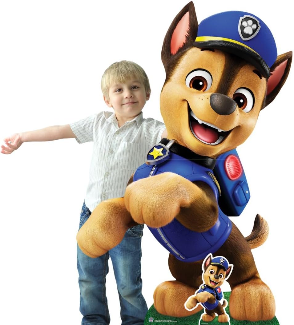 Star Cutouts SC4605 Paw Patrol Chase Police Puppy Cardboard Cut Out Height 133cm - Ideal for Paw Patrol Theme, Parties, Birthdays & Fans, Room Decorations & Events